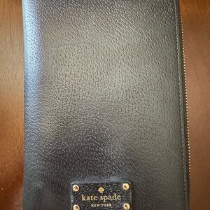 Kate Spade Black Leather Day Planner